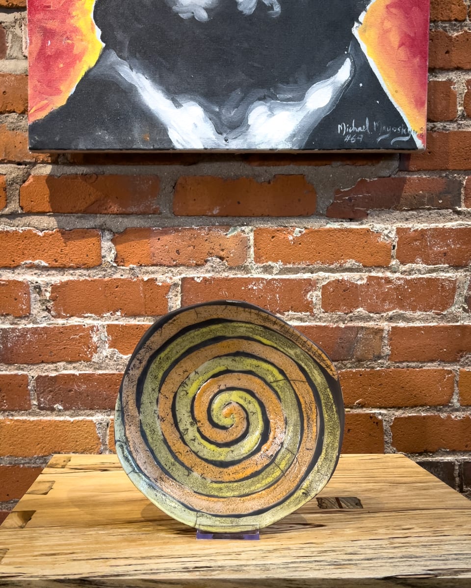 Raku Bowl - 157 by Chris Heck 