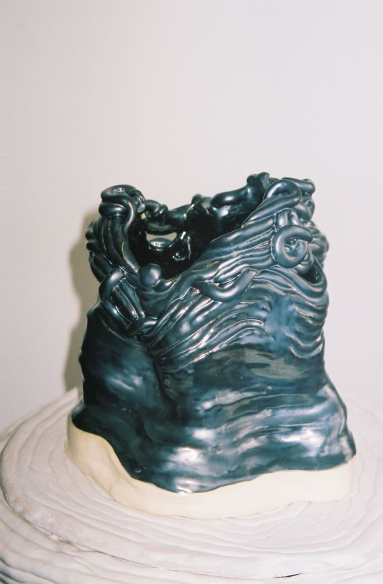 Metallic Sculptural Vessel by Elianah Sukoenig 