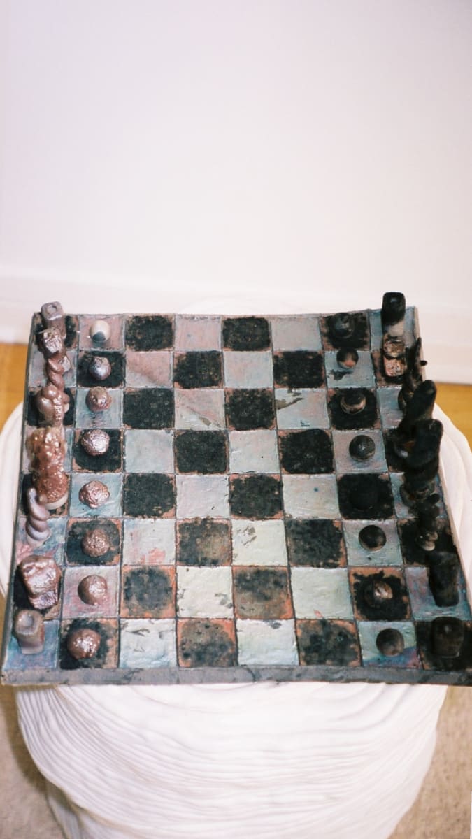 Raku Chess Set by Elianah Sukoenig, Image 1.
