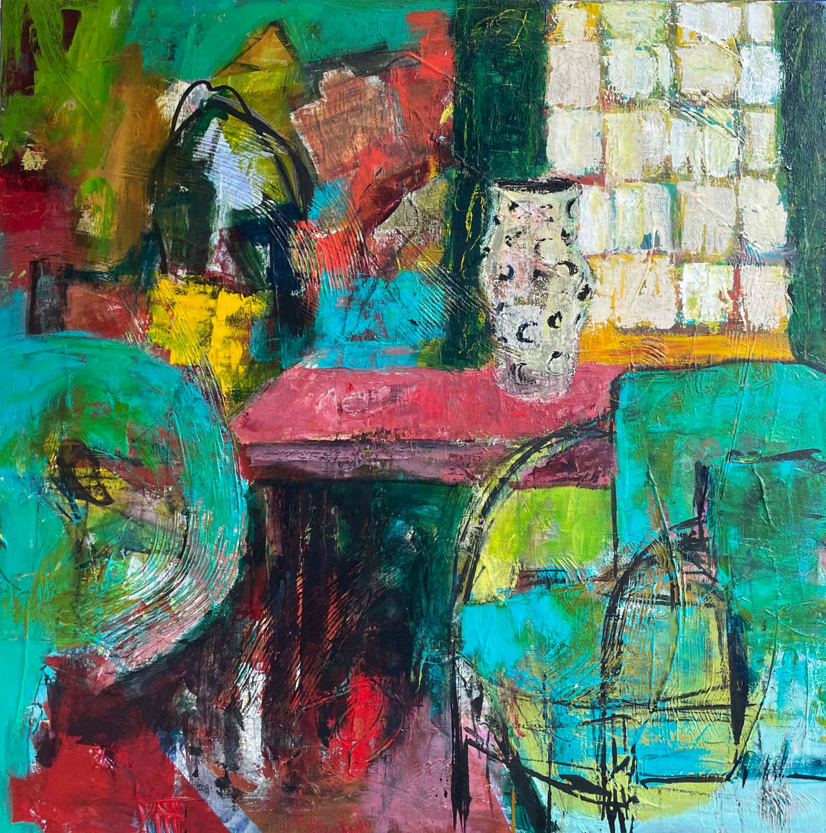 The Retreat by Karen Tyler  Image: 40 x 40 Acrylic on canvas (2023)