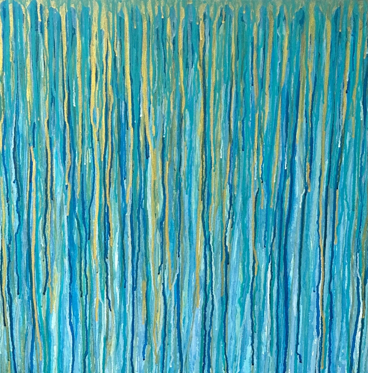 Shining Down Like Water by Jen Haefeli  Image: Shining Down Like Water
24" x 24" x 2.25"
2024
Custom Created by Artist Jen Haefeli
Resides in Private Collection