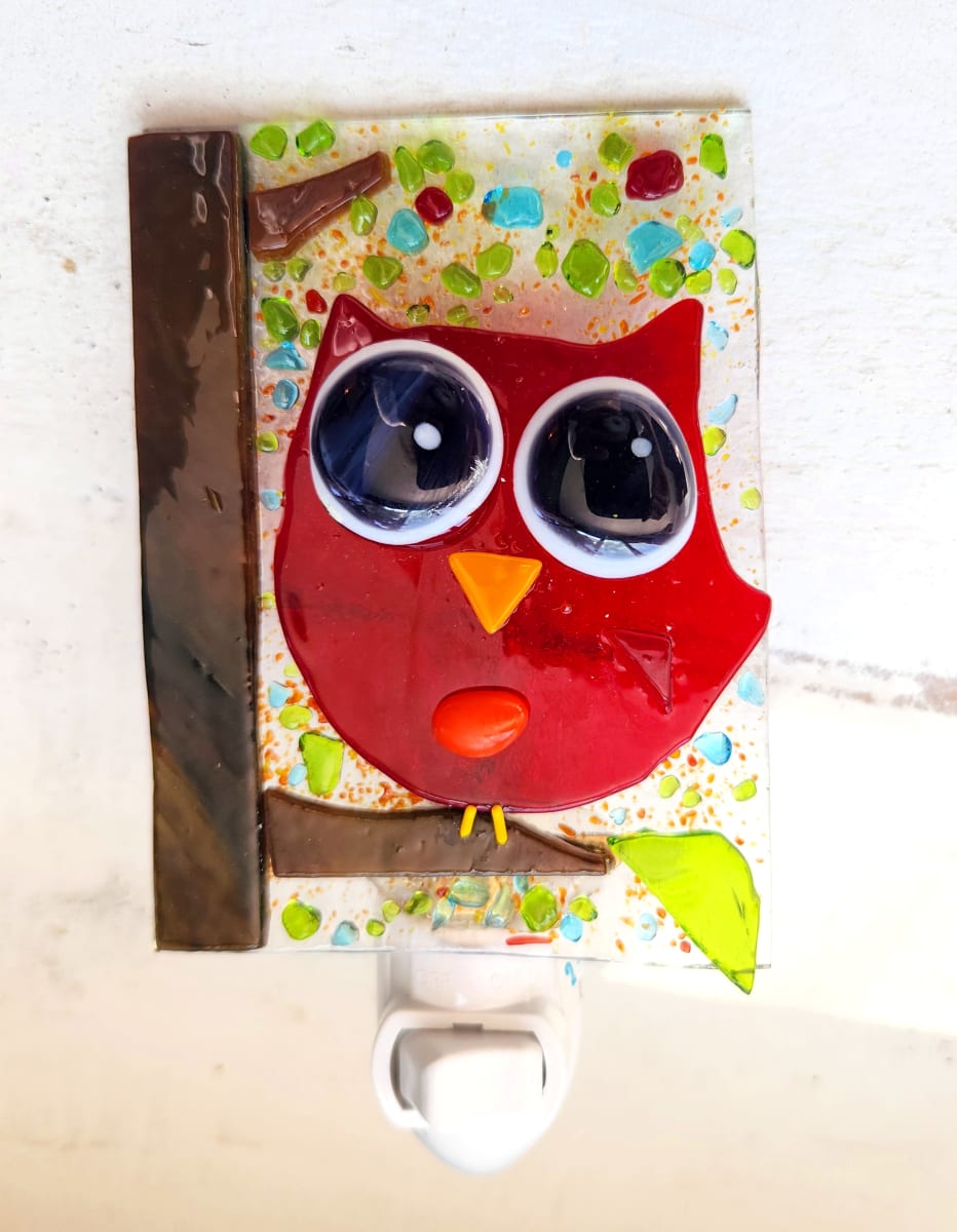 Red Owl Nightlight by Ashley Akerlund 