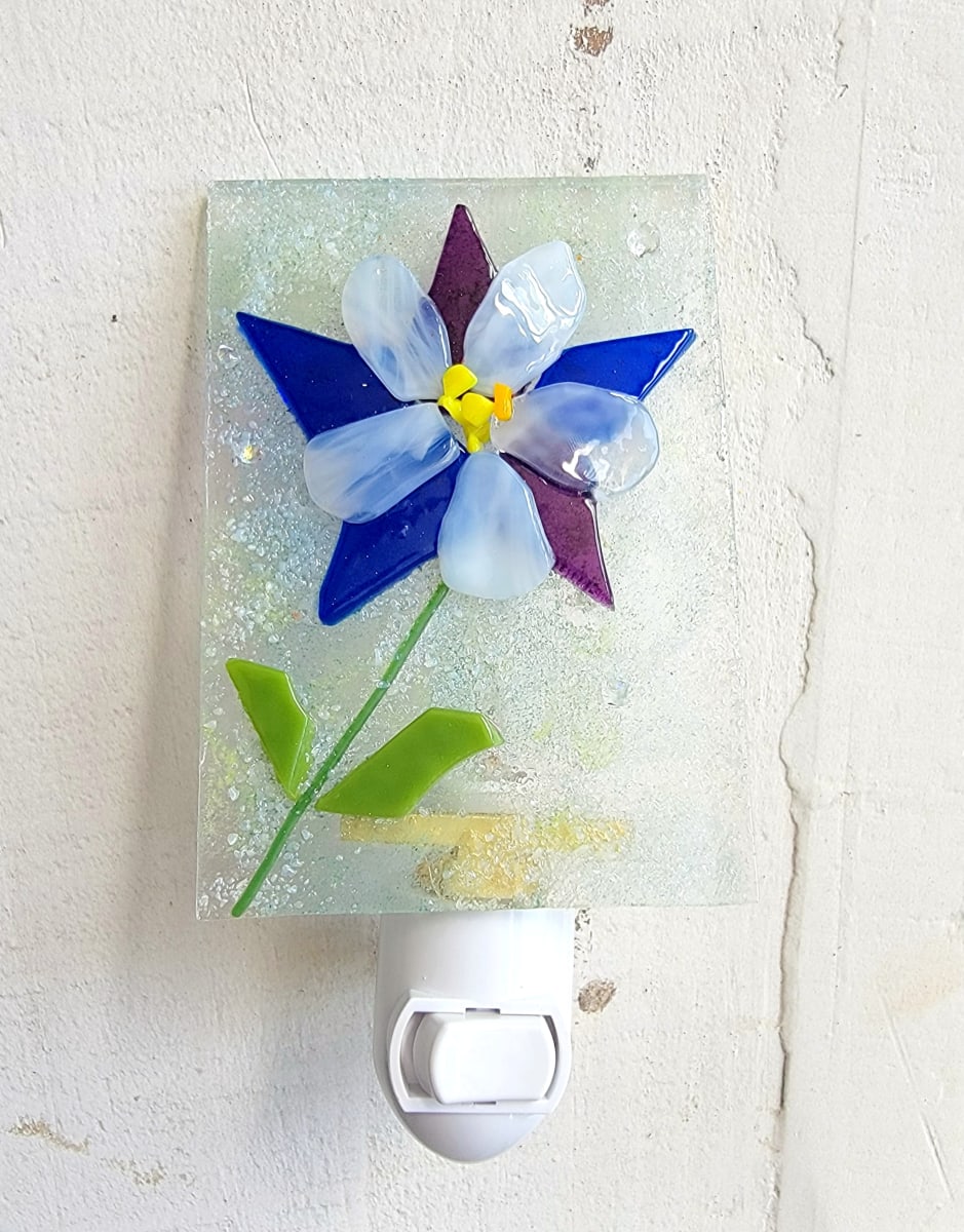 Purple and Blue Columbine nl by Ashley Akerlund 