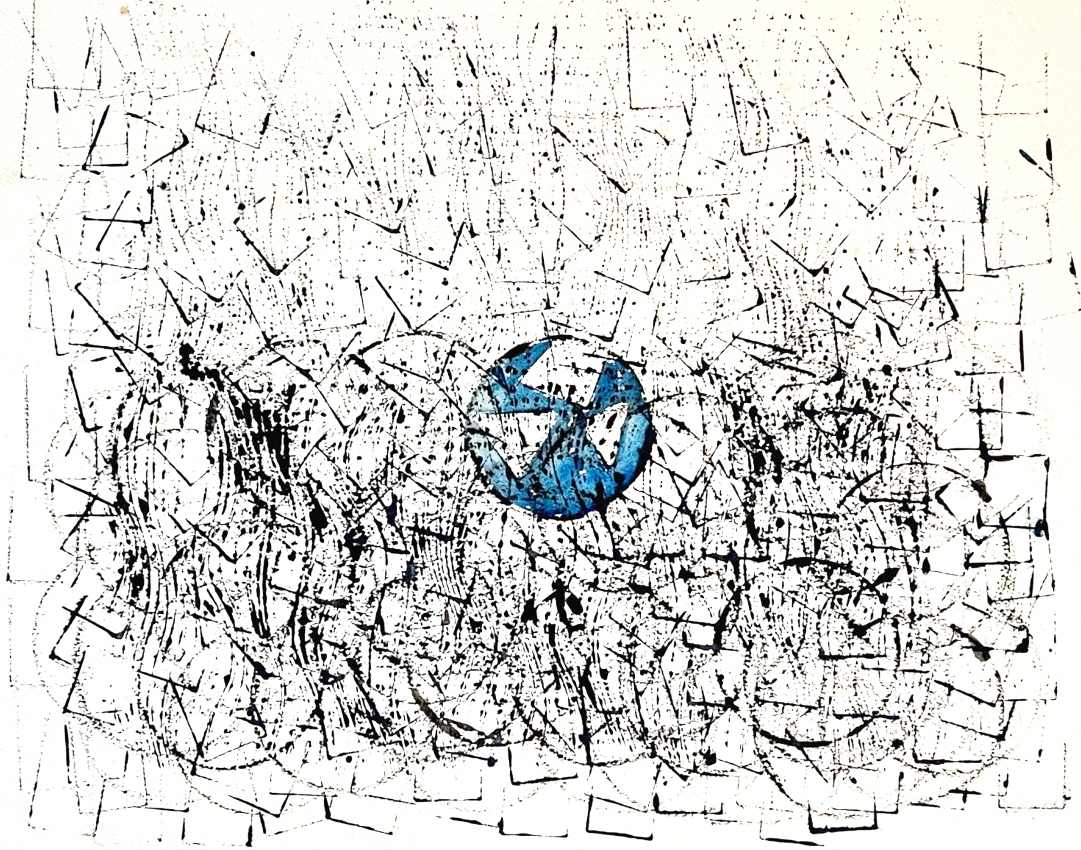 Blue Ball Over Montana, No. 38 original by Margaret Dunham-Griggs 