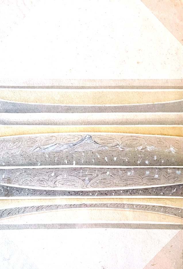 No. 65 original by Margaret Dunham-Griggs  Image: corner triangles are the sheet holder reflections