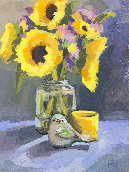 Sunflower Still Life by Krista Hasson 