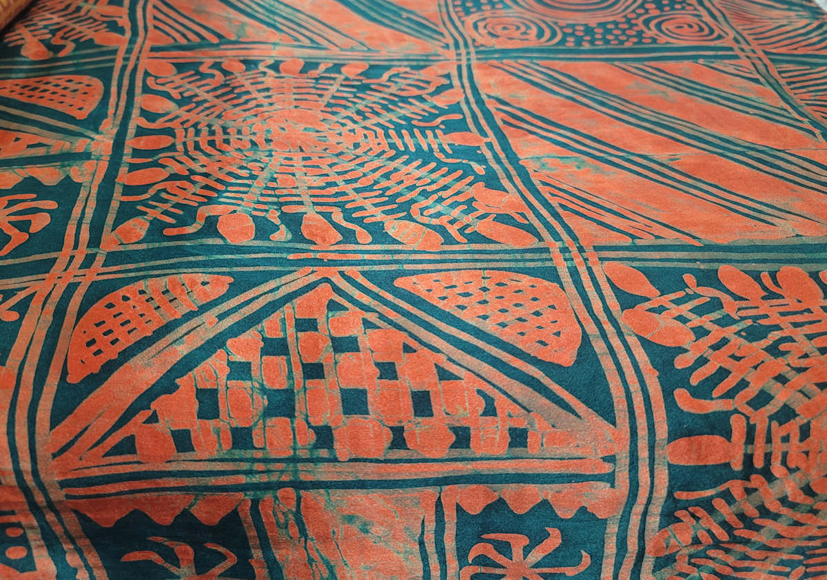 Batik Silk Scarf - Orange by Shayee Arts 