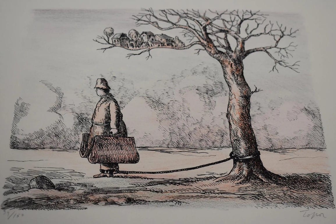 L'homme aux valises by Roland Topor 