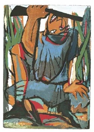 Wounded soldier / le soldat blessé by Marcel Janco 