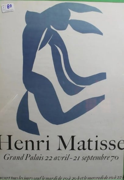 Grand Palais Poster 1970 Mourlot by Henri Matisse 