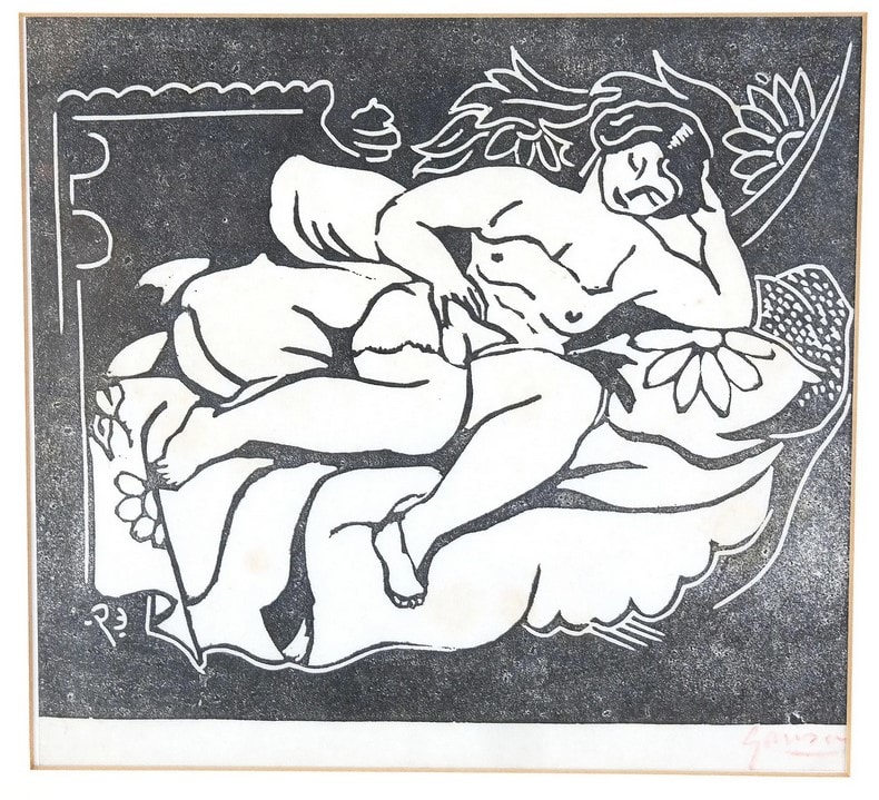 Nude on sofa by Emil Ganso 