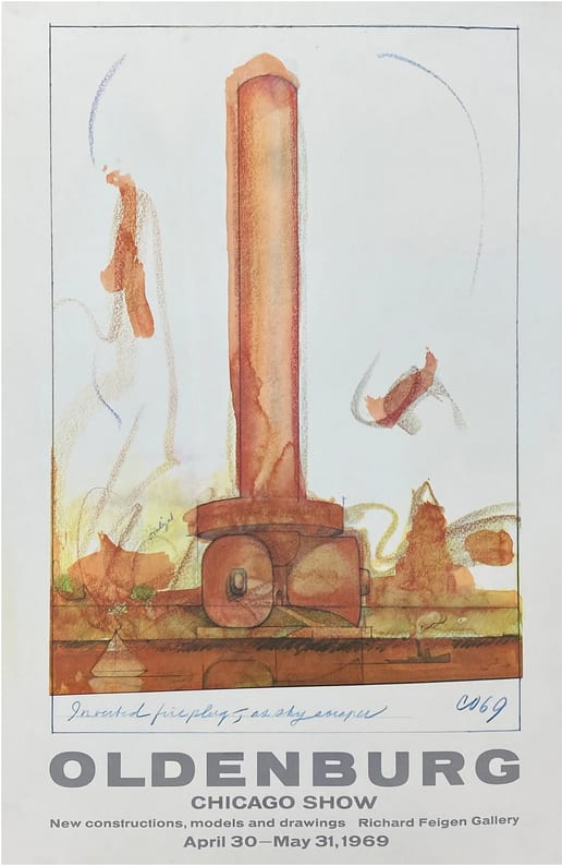 Inverted Fireplug Poster by Claes Oldenburg 