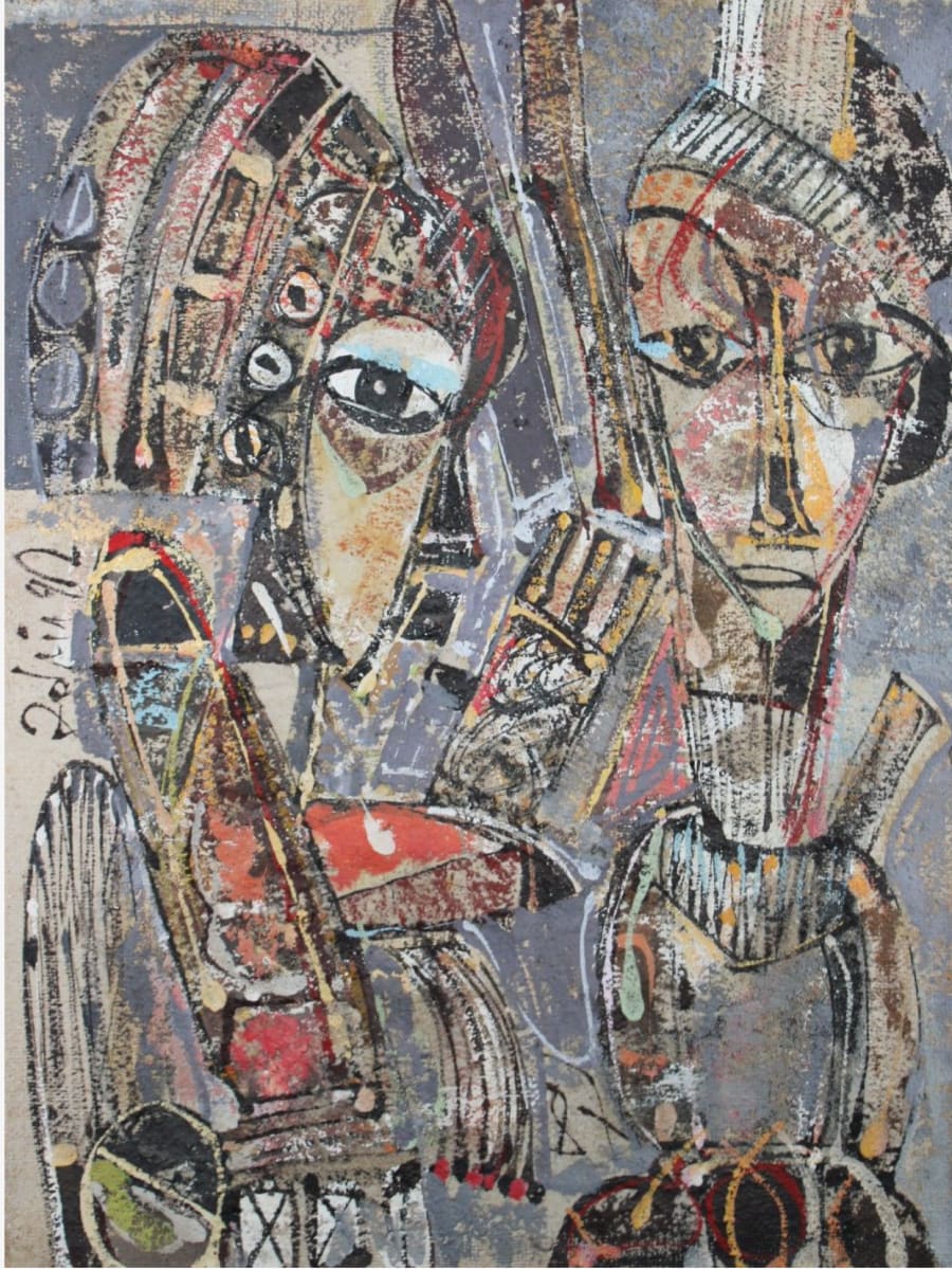 Deux Personnages by Georges Ebrin Adingra 