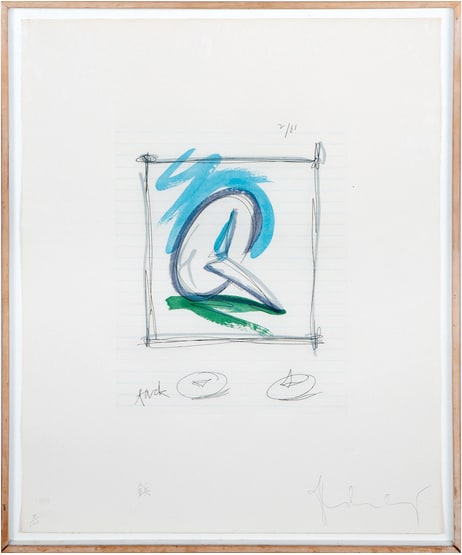 Esquisse d'une sculpture en forme de punaise en acier by Claes Oldenburg 