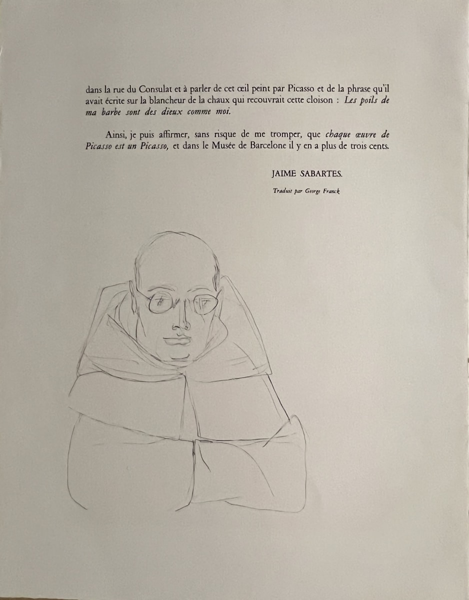 Portrait Of Jaime Sabartès by Pablo Picasso 