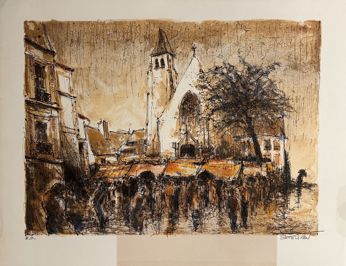 La place du marché by Aimé Daniel Steinlen, Image 1.