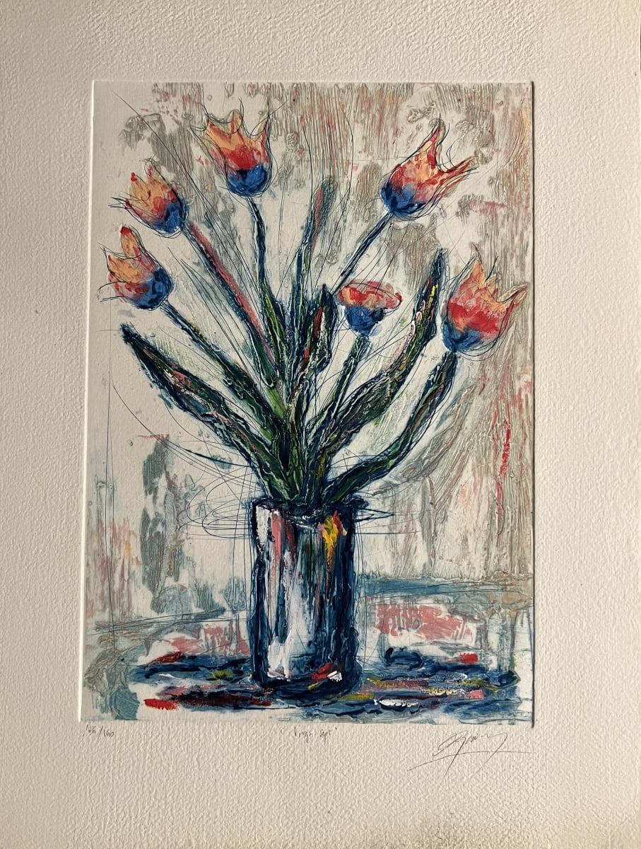 Fleurs / Tulipes Rouges by Jean Marie Guiny 