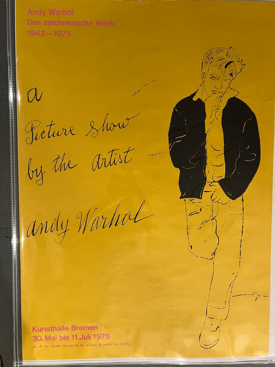 A picture show by the artist poster (Kunsthalle Bremen 1976) by Andy Warhol 