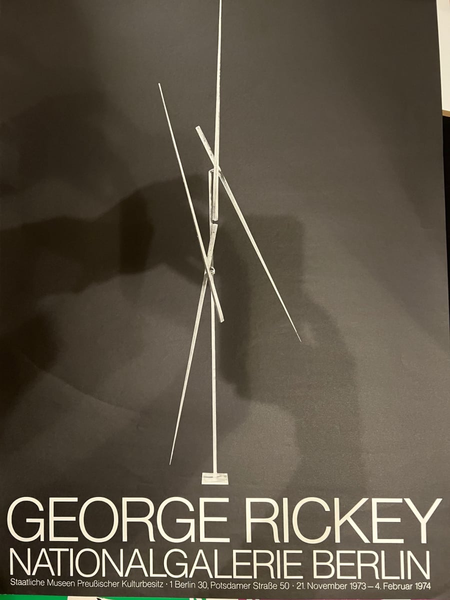 Nationalgalerie Berlin Exhibition poster 1974 by George Rickey 