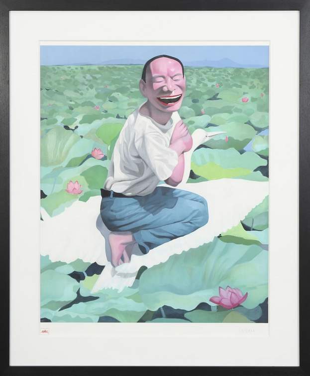 Lotus Pool by Yue Minjun 