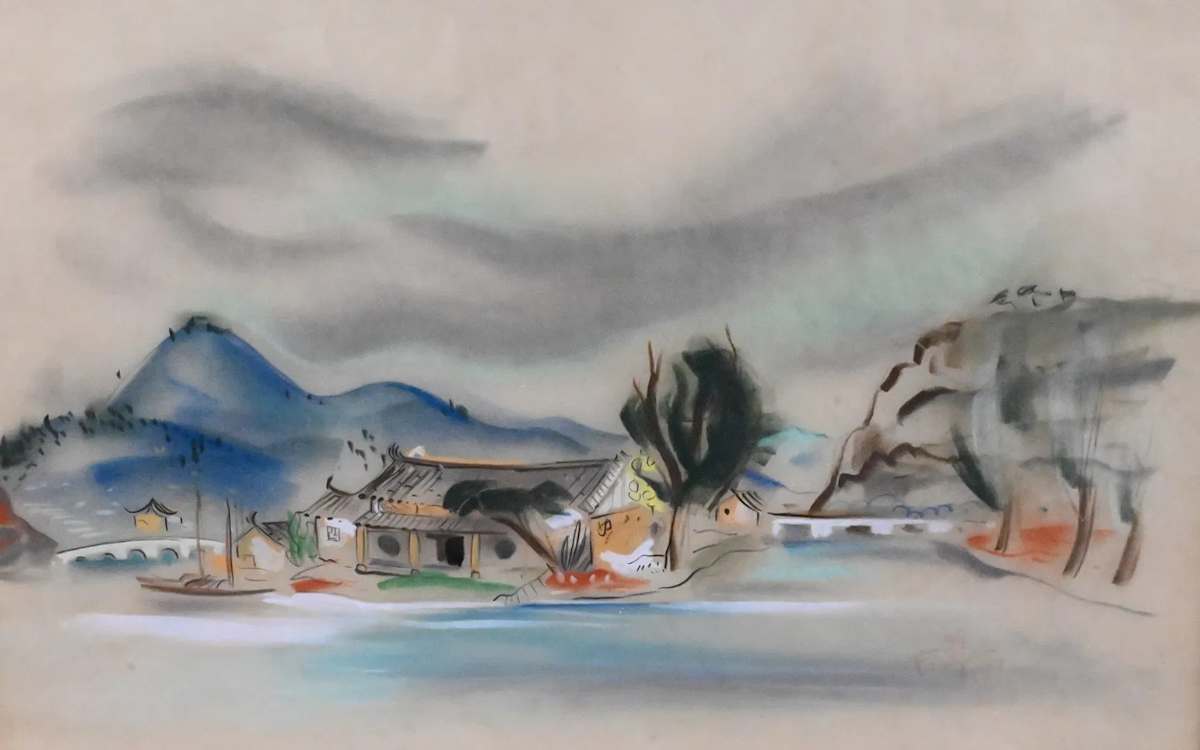 Unknown Paysage by Leonard Foujita 