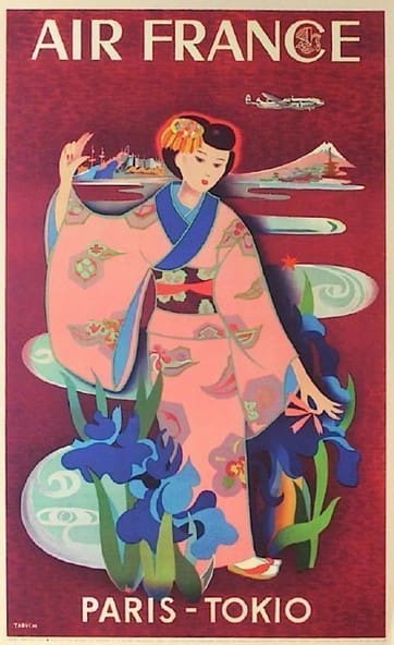Air France Paris Tokyo by Yasse Tabuchi 