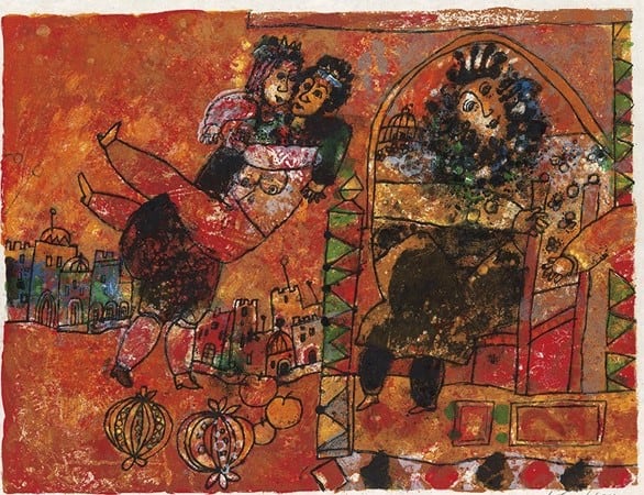 The lovers by Theo Tobiasse 