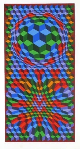 Composition Cinteique 7 by Victor Vasarely 