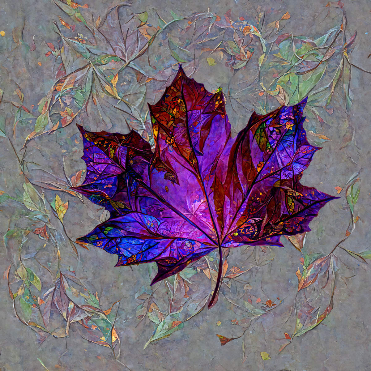 Purple Leaf #1 by Mark Mrohs 