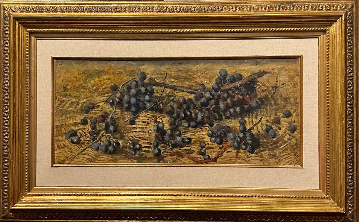 Natura morta con uva by Adolfo Feragutti Visconti (1850-1924), Image 1.
