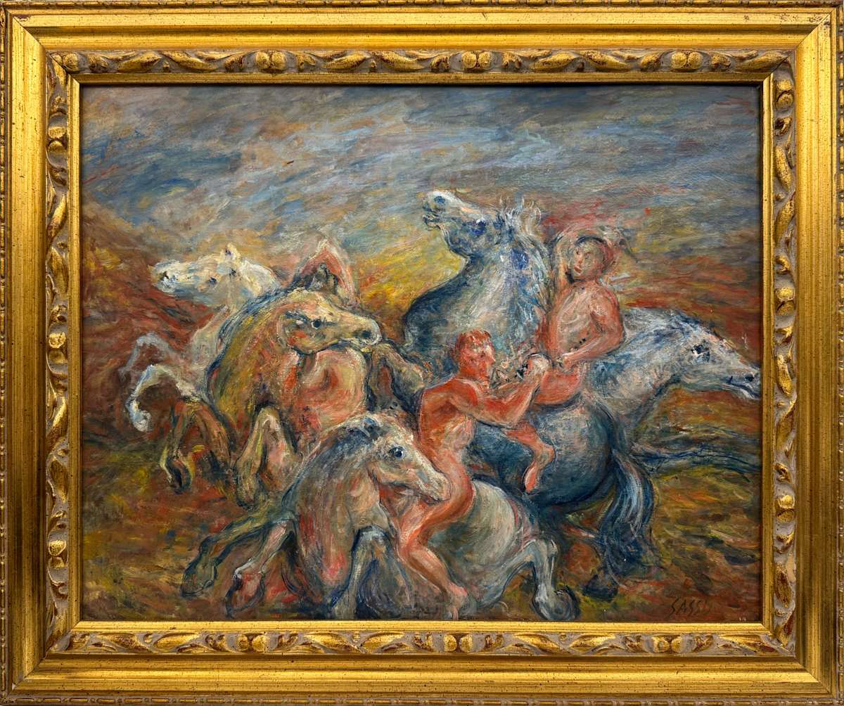 Mischia di cavalieri by Aligi Sassu (1912-2000), Image 2.