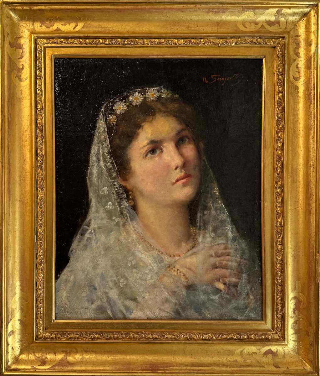 Donna orante by Adolfo Feragutti Visconti (1850-1924), Image 1.