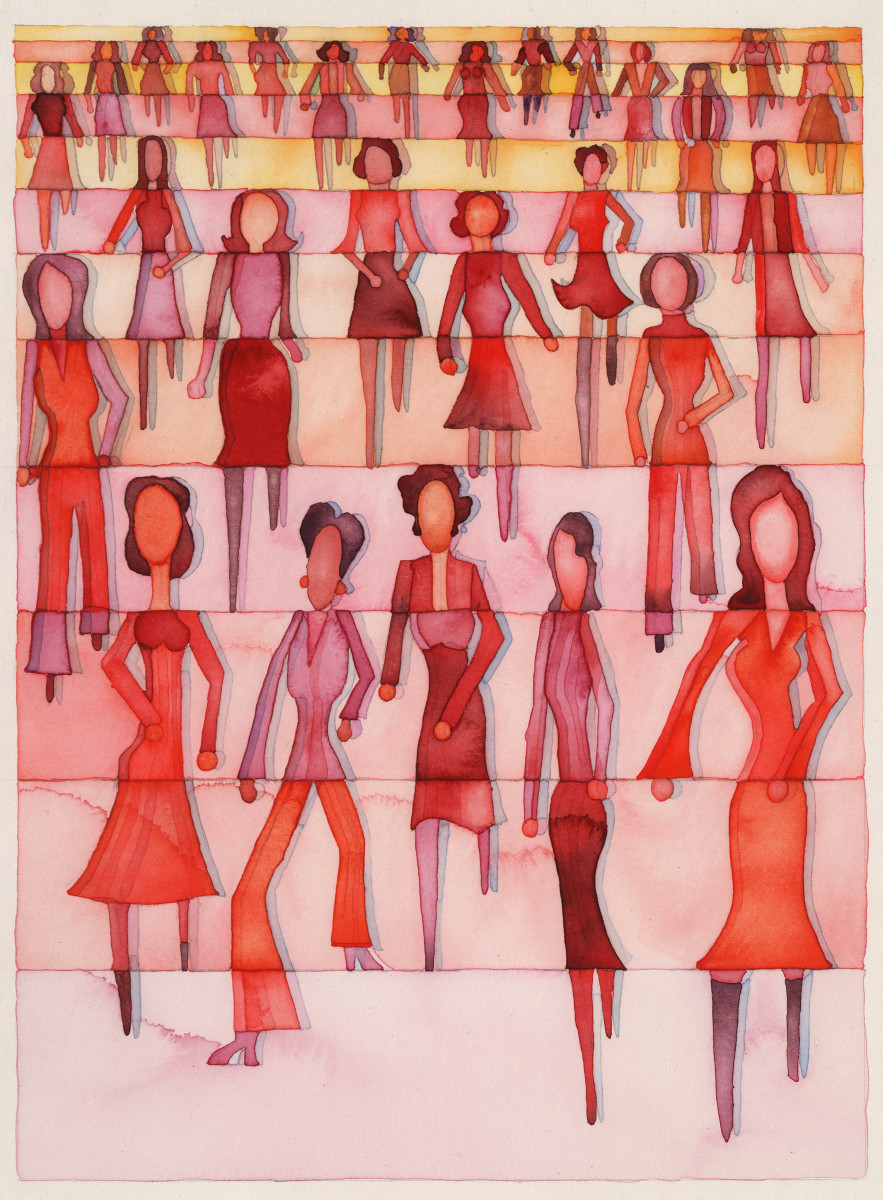 MARCHING WOMEN by alice brickner  Image: Illustration in IBM publicatioin
