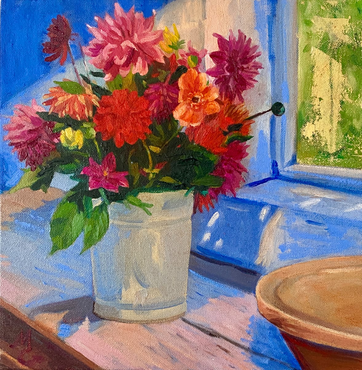 Cornish Cottage View by May Charters 