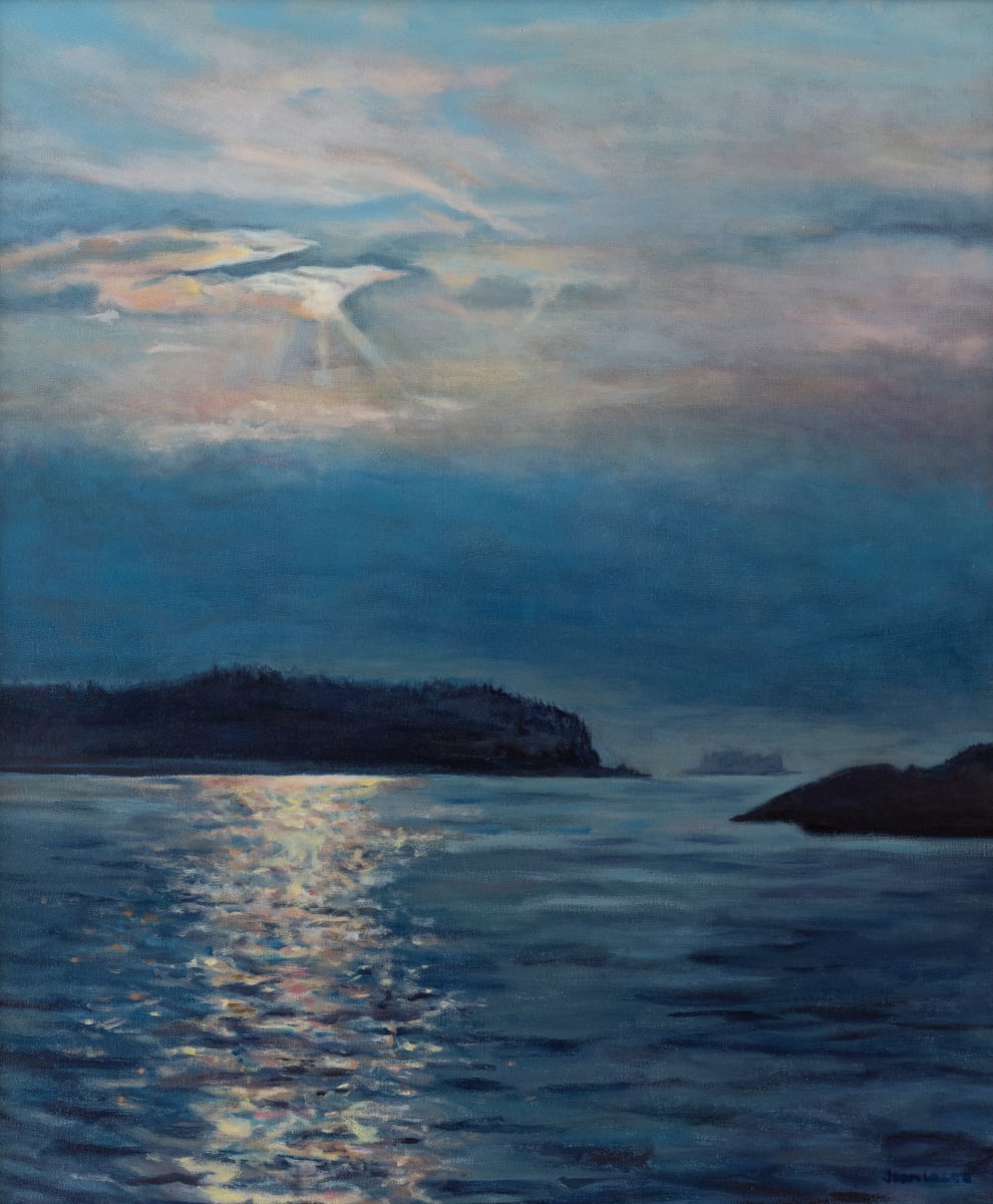 Evening Falls over Penobscot Bay by Joan M.Losee 