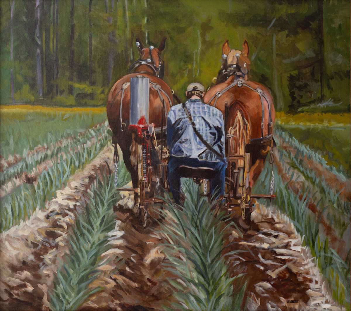 Working the Draft Horses by Joan M.Losee, Image 1.