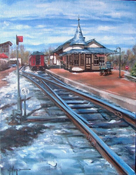 New Hope Train Station, Pa. by Jeannina Blanco 
