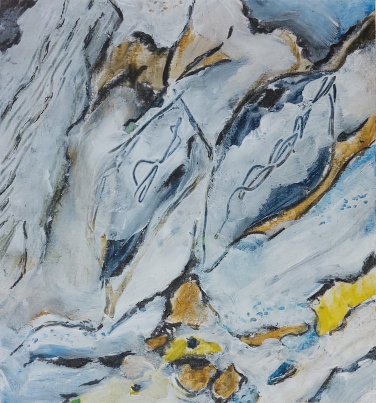 Mini merge 5 by Karen Osborne  Image: Abstract acrylic on paper, inspired by the beauty of the hidden patterns that repeat through nature and the world