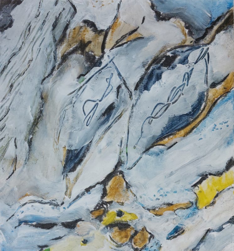 Mini merge 5 by KJOsborne Artist  Image: Abstract acrylic on paper, inspired by the beauty of the hidden patterns that repeat through nature and the world