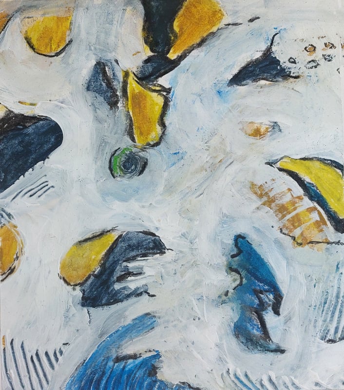 Mini merge 7 by KJOsborne Artist  Image: Abstract acrylic on paper, inspired by the beauty of the hidden patterns that repeat through nature and the world
