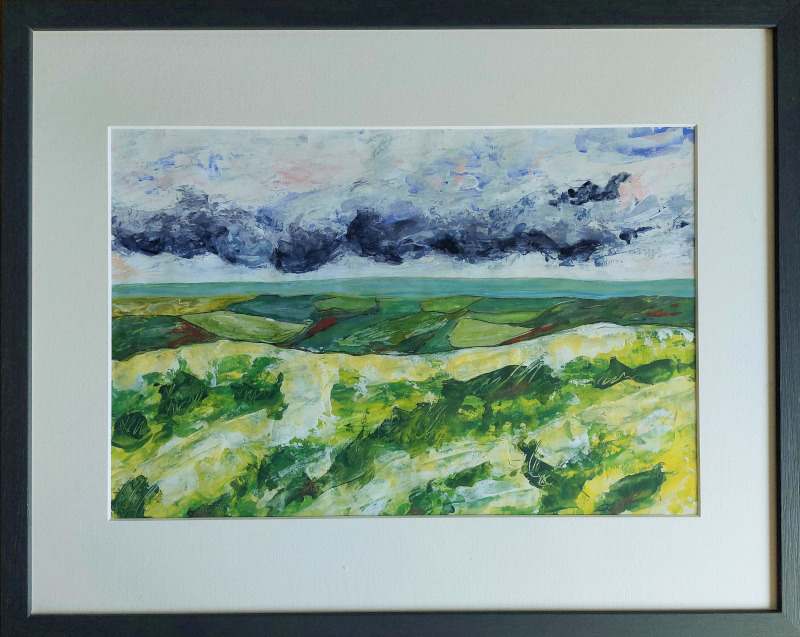 Devon distance by KJOsborne Artist  Image: Fields as far as the eye can see on a warm Summers day