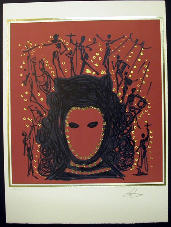 The Watcher (red) by Salvador Dalí 