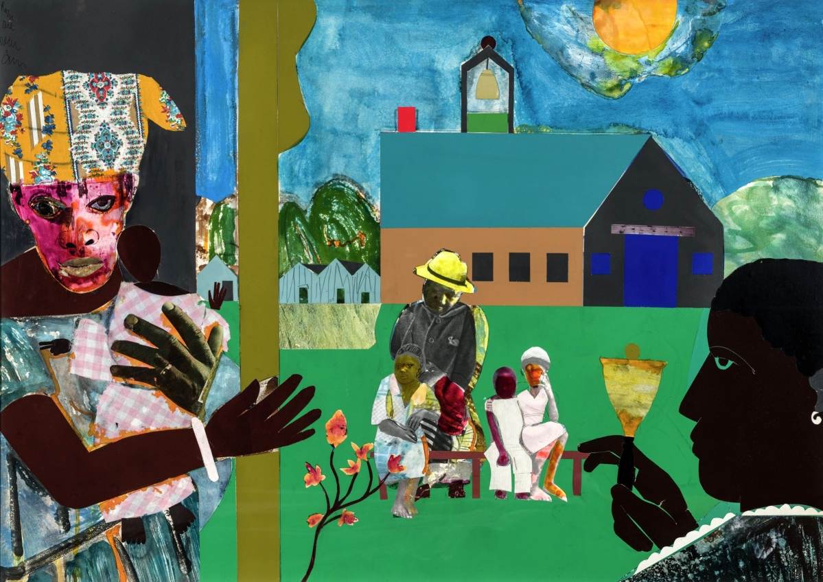 Profile/Part I: The Twenties, Mechlenberg County, School Bell Time by Romare Bearden 