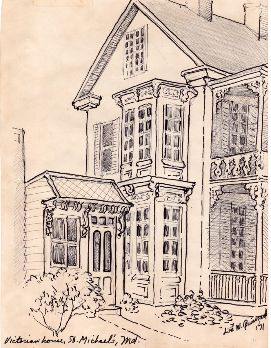 Victorian House, St. Michael's, Maryland by Liz Whitney Quisgard (1929-2024) 