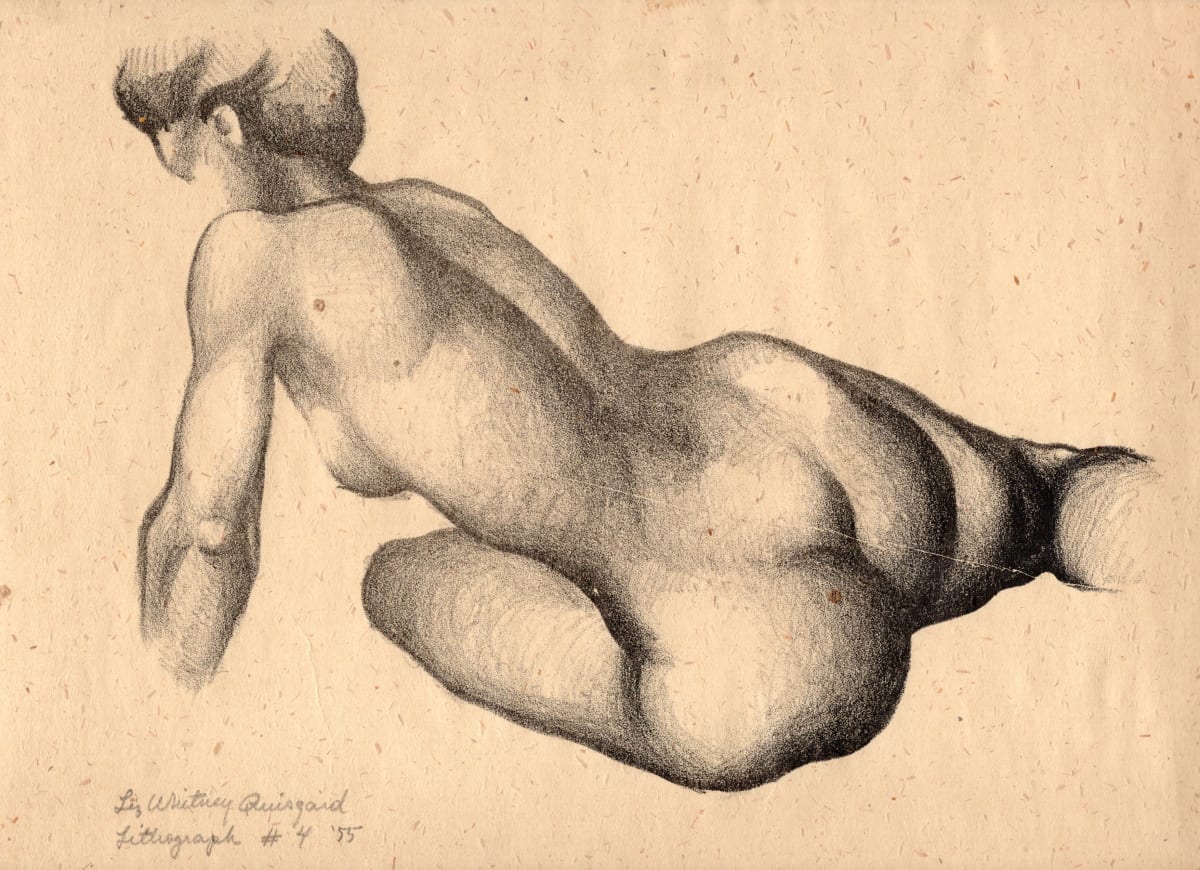 Lithograph #4 (Figure Study) by Liz Whitney Quisgard (1929-2024) 