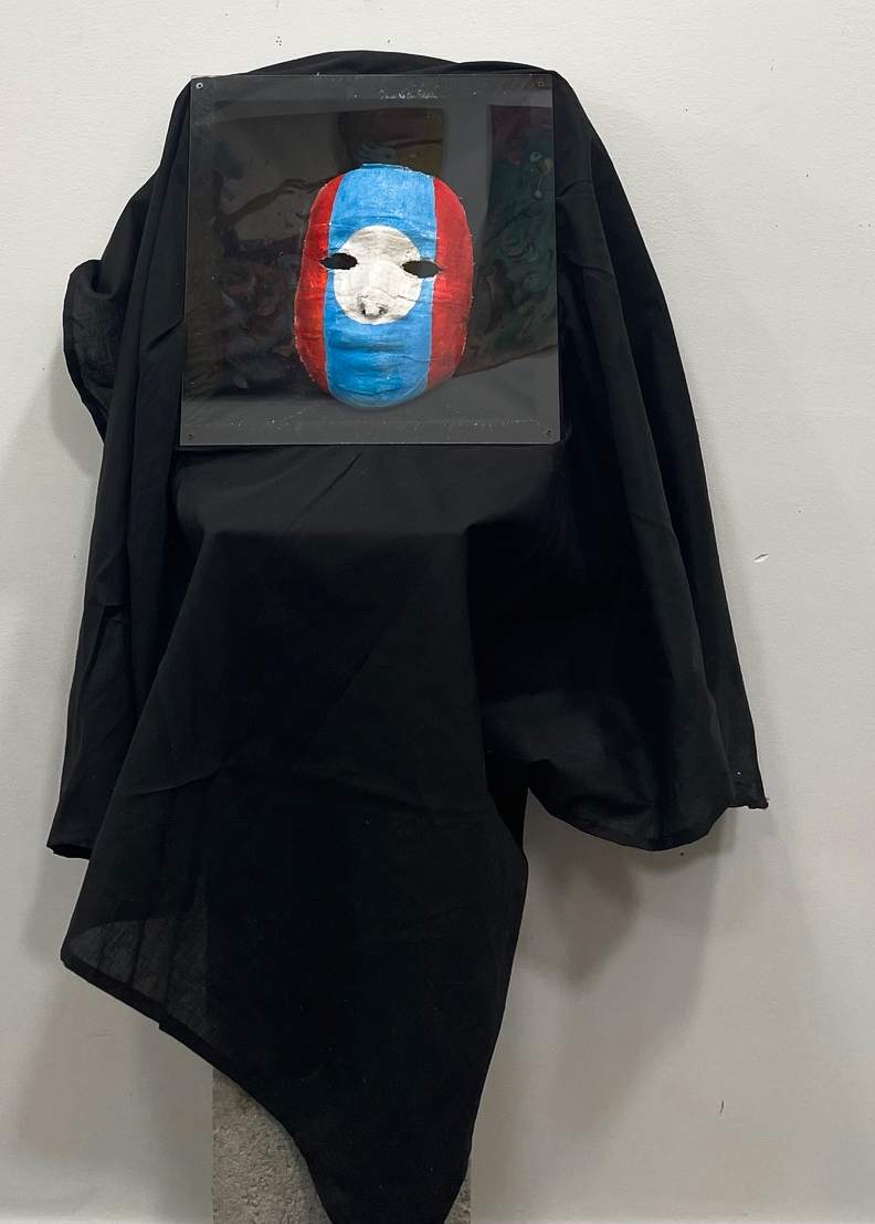 LAOS Flag Mask Box by Rumi Tsuda Estate  Image: Used in Asian Women Performance 1995