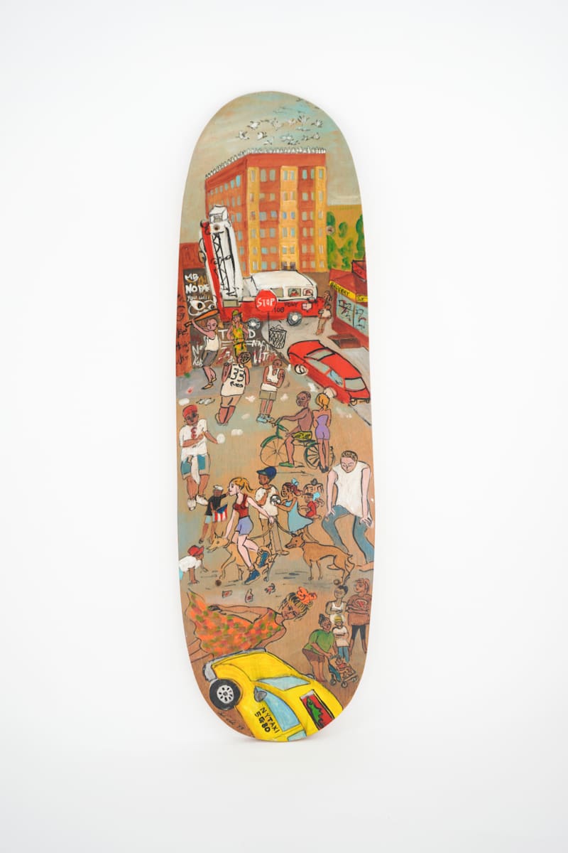 Skateboard Deck - Look At That Fire Engine! by Rumi Tsuda Estate 