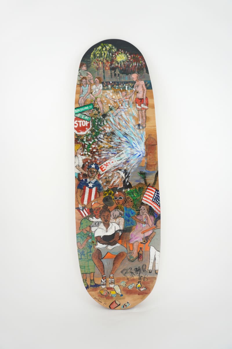 Skateboard Deck - July 4th Weekend Williamsburg by Rumiko "Rumi"  Tsuda Estate, Image 2.