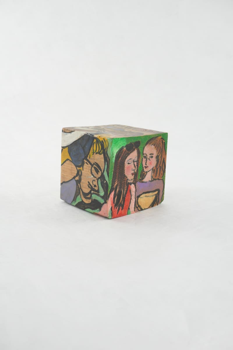 Hand Painted Wood Block by Rumiko "Rumi"  Tsuda Estate, Image 4.
