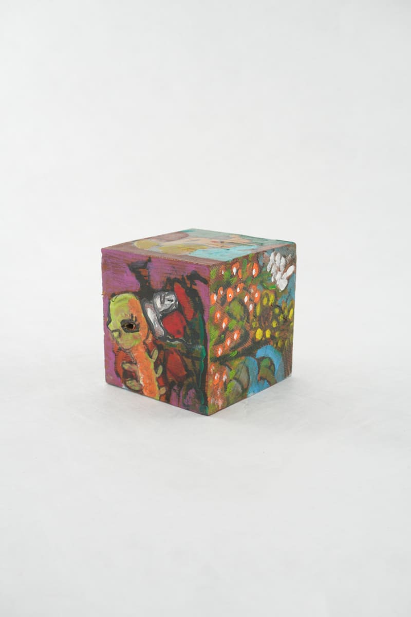 Hand Painted Wood Block by Rumiko "Rumi"  Tsuda Estate, Image 3.